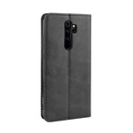 Flip Cover Xiaomi Redmi Note 8 Pro Vintage-Leder-Effekt Stilisiert