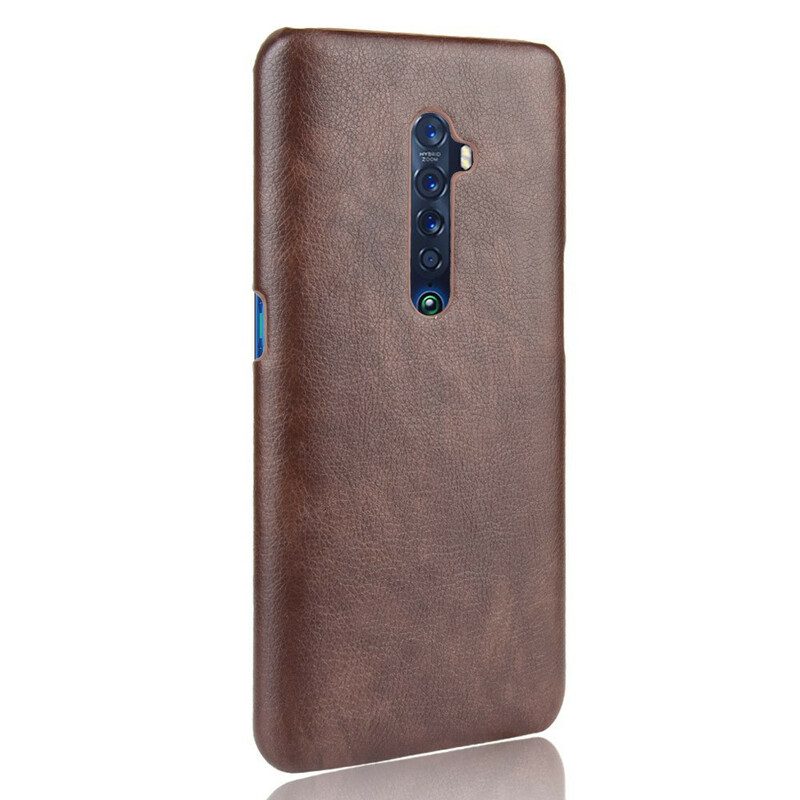 Oppo Reno 2 Cover mit Lederoptik Litschi