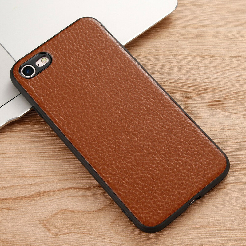 iPhone 8 / 7 Hülle aus echtem Litschi-Leder