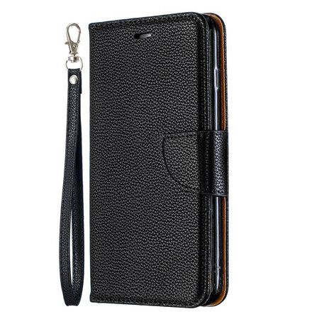 iPhone 8 Plus / 7 Plus Hülle mit Litchi-Leder-Effekt und farbigem Riemen