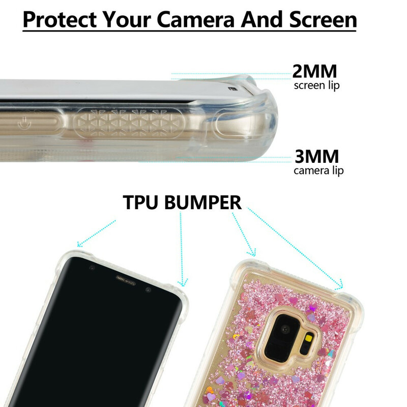 Samsung Galaxy S9 Glitter Premium Cover