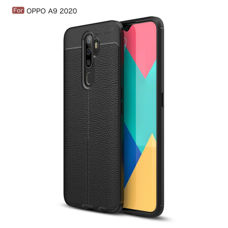 Cover Oppo A9 2020 Litschi-Leder-Effekt Double Line