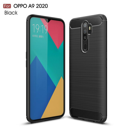 Oppo A9 2020 Kohlefaser Cover Gebürstet