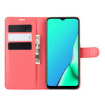 Hülle Oppo A9 2020 Kunstleder Litschi