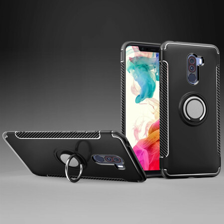 Hülle Xiaomi Pocophone F1 Kohlefaser Magnetic Ring