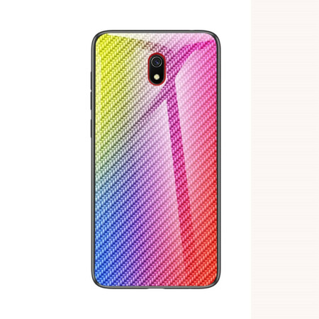 Hülle Xiaomi Redmi 8A Gehärtetes Glas Kohlefaser