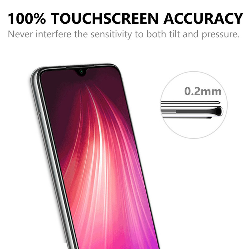 Schutz aus gehärtetem Glas für das Xiaomi Redmi Note 8T Display