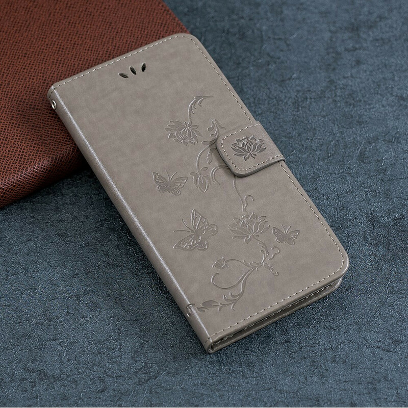 Xiaomi Redmi Note 8 Hülle Schmetterlinge und Blumen aus Asien