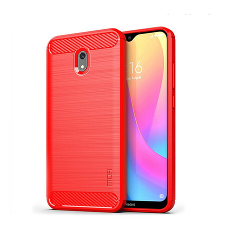 Xiaomi Redmi 8A Kohlefaser Cover Gebürstet MOFI