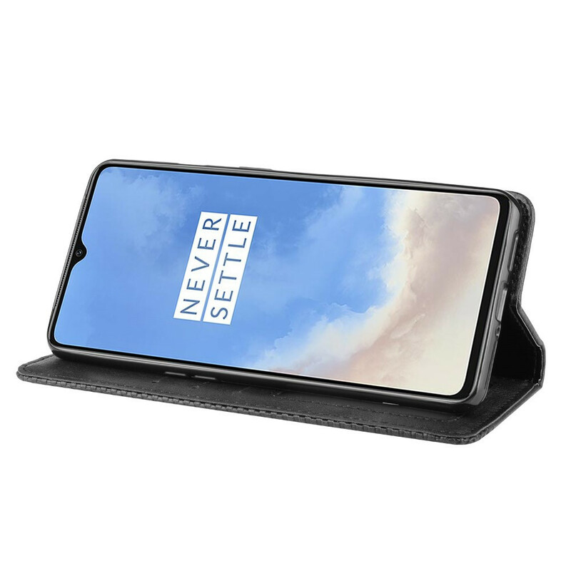  Flip Cover OnePlus 7T Vintage Stylished Leather Effect