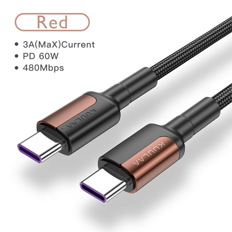 USB-C auf USB-C 60W Ladekabel KUULAA