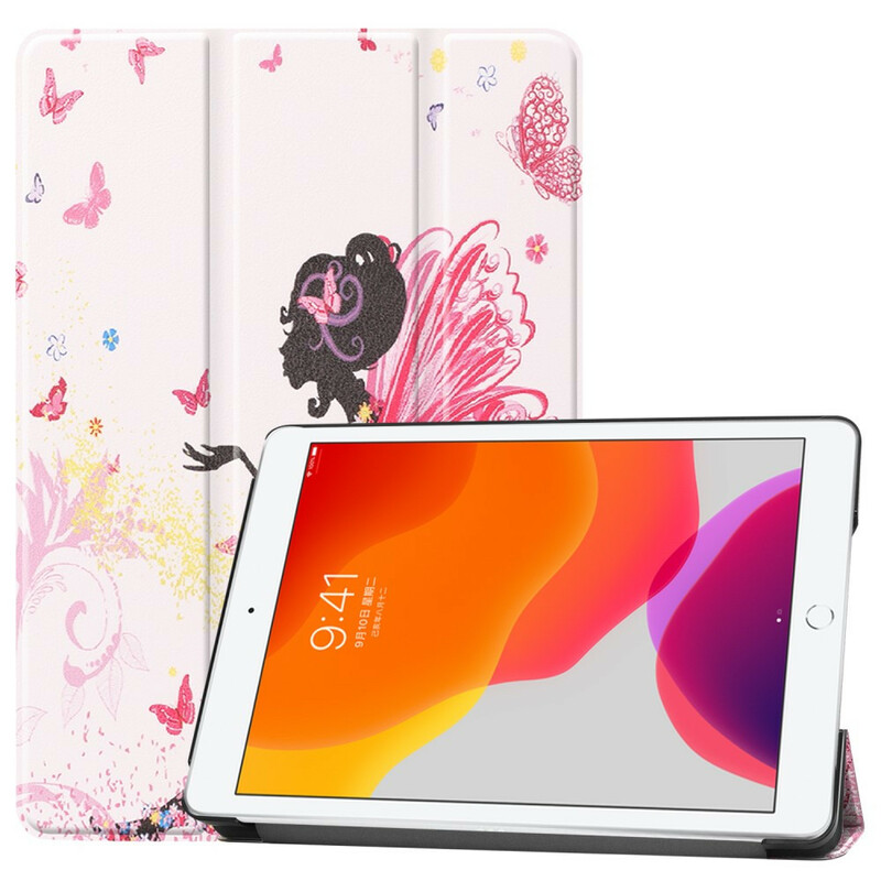 Smart Case iPad 10.2" (2019) Kunstleder Fee Blumen