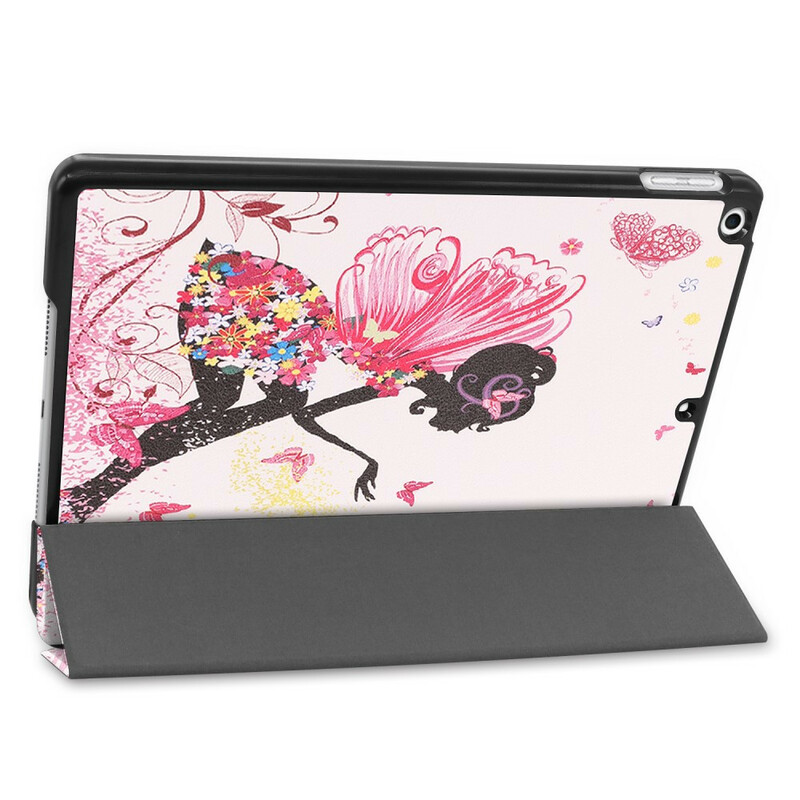 Smart Case iPad 10.2" (2019) Kunstleder Fee Blumen