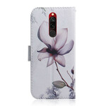 Xiaomi Redmi 8 Blume Altrosa Tasche
