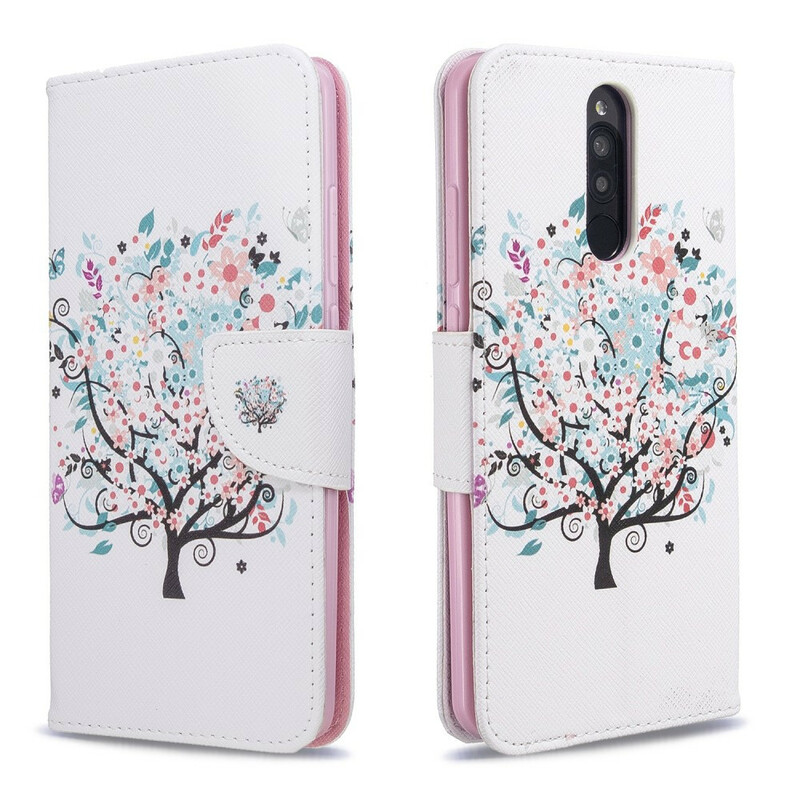 Xiaomi Redmi 8 Flowered Tree Tasche