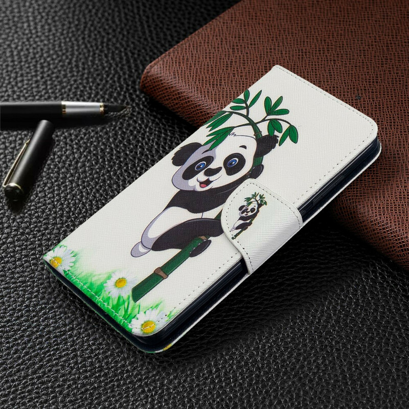 Xiaomi Redmi 8 Panda Hülle auf Bambus