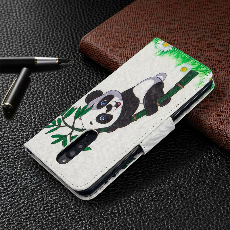 Xiaomi Redmi 8 Panda Hülle auf Bambus