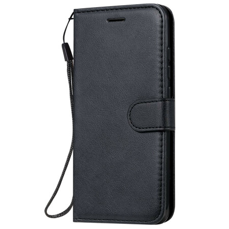 Xiaomi Redmi 8 Tasche Pure Color Lederoptik mit Trageriemen