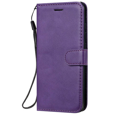 Xiaomi Redmi 8 Tasche Pure Color Lederoptik mit Trageriemen