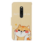 Xiaomi Redmi 8 Katzenhülle Don't Touch Me mit Riemen