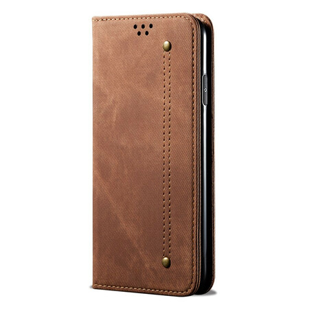 Flip Cover Oppo A9 2020 Stoff Jeans
