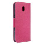 Xiaomi Redmi 8A Tasche Bedruckte Schmetterlinge mit Riemen