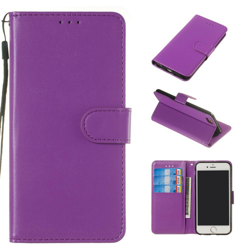 iPhone 6/6S Hülle mit Riemen in Pure Color Lederoptik