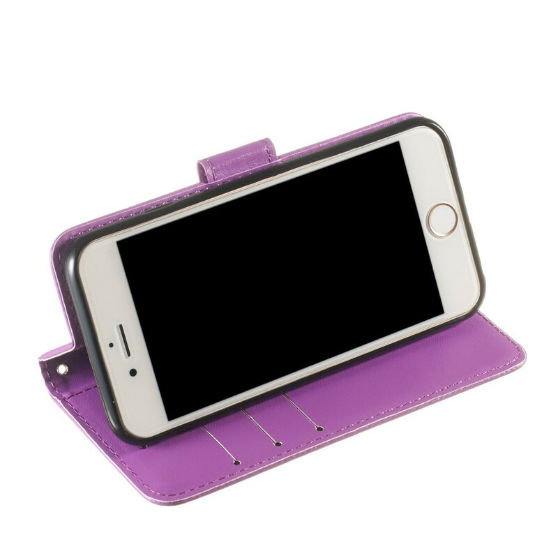 iPhone 6/6S Hülle mit Riemen in Pure Color Lederoptik