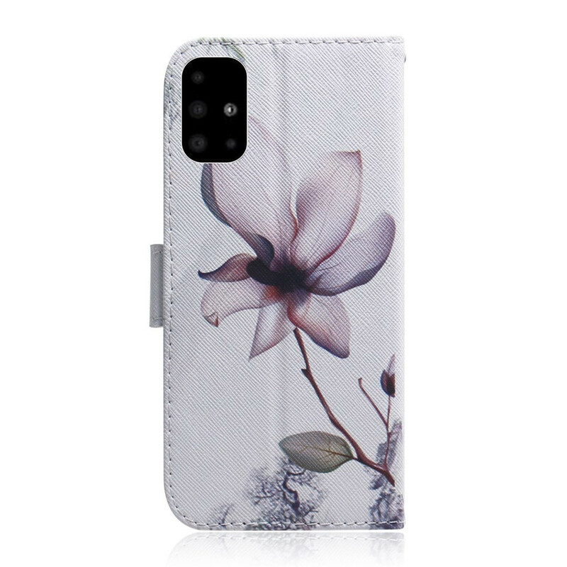 Hülle Samsung Galaxy A51 Blume Altrosa