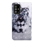 Hülle Samsung Galaxy A51 Hund Schwarz & Weiß