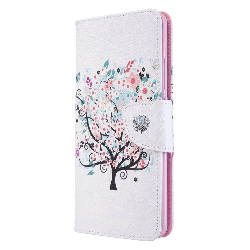 Xiaomi Mi Note 10 Flowered Tree Tasche