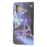 Samsung Galaxy A51 Schmetterlinge Neon Tasche
