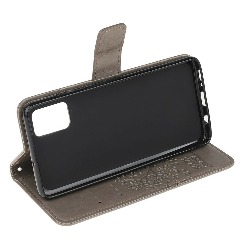 Samsung Galaxy A51 Hülle Baum und Eulen mit Riemen