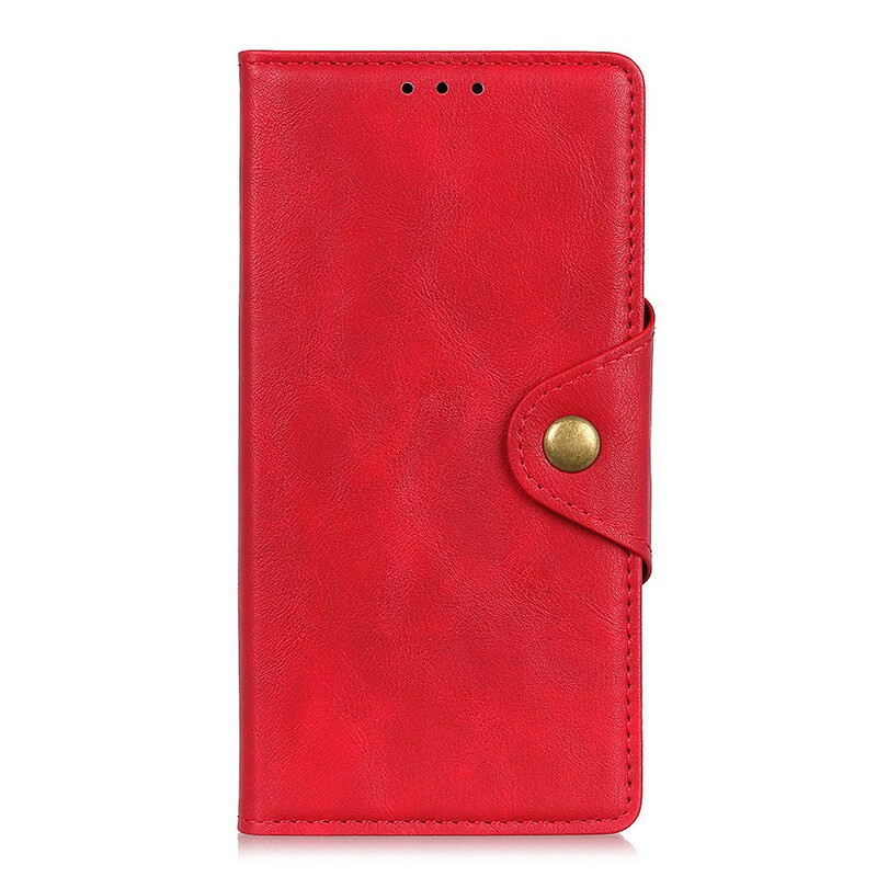 Hülle Samsung Galaxy Note 10 Lite Kunstleder Knopf