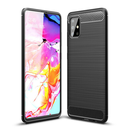 Samsung Galaxy A51 Kohlefaser Cover Gebürstet