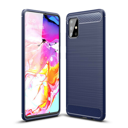 Samsung Galaxy A51 Kohlefaser Cover Gebürstet