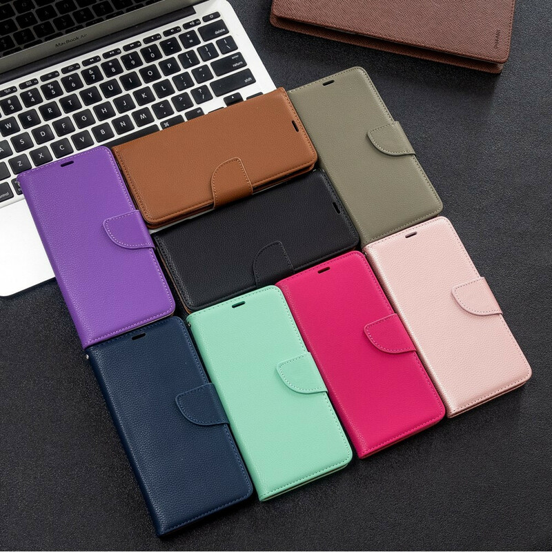 Hülle Samsung Galaxy A51 Litschi Oblique Klappe