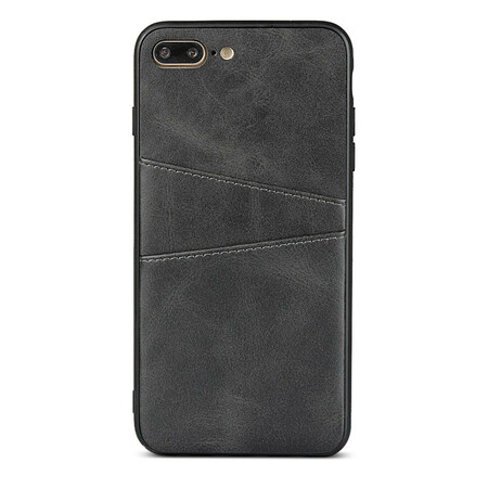 iPhone Cover 8 Plus / 7 Plus Monochrom Doppel-Kartenhalter