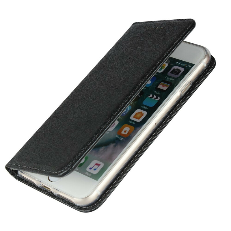 Flip Cover iPhone 8 Plus / 7 Plus Style Weiches Leder mit Riemen