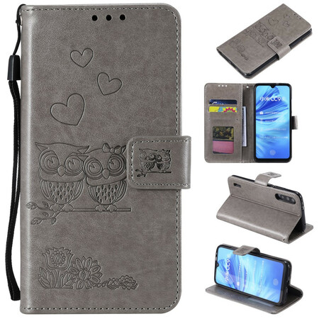 Xiaomi Mi A3 Tasche Verliebte Eulen mit Riemen