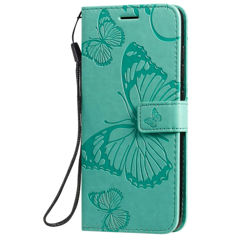 Samsung Galaxy A51 Riesige Schmetterlinge Tasche mit Riemen