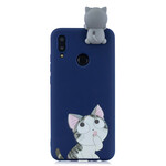 Cover Huawei P Smart 2019 Katze Denker 3D