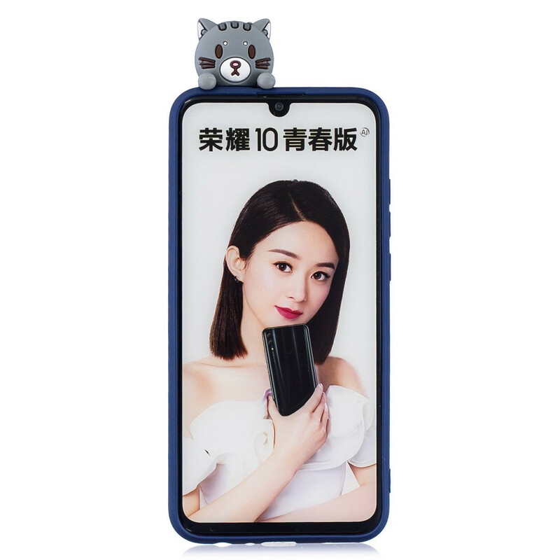 Cover Huawei P Smart 2019 Katze Denker 3D