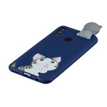 Cover Huawei P Smart 2019 Katze Denker 3D