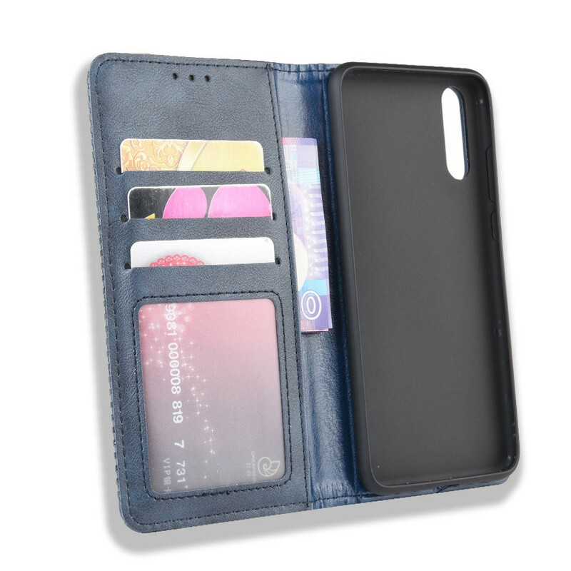 Flip Cover Huawei P20 Vintage-Leder-Effekt Stilisiert