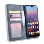 Flip Cover Huawei P20 Vintage-Leder-Effekt Stilisiert