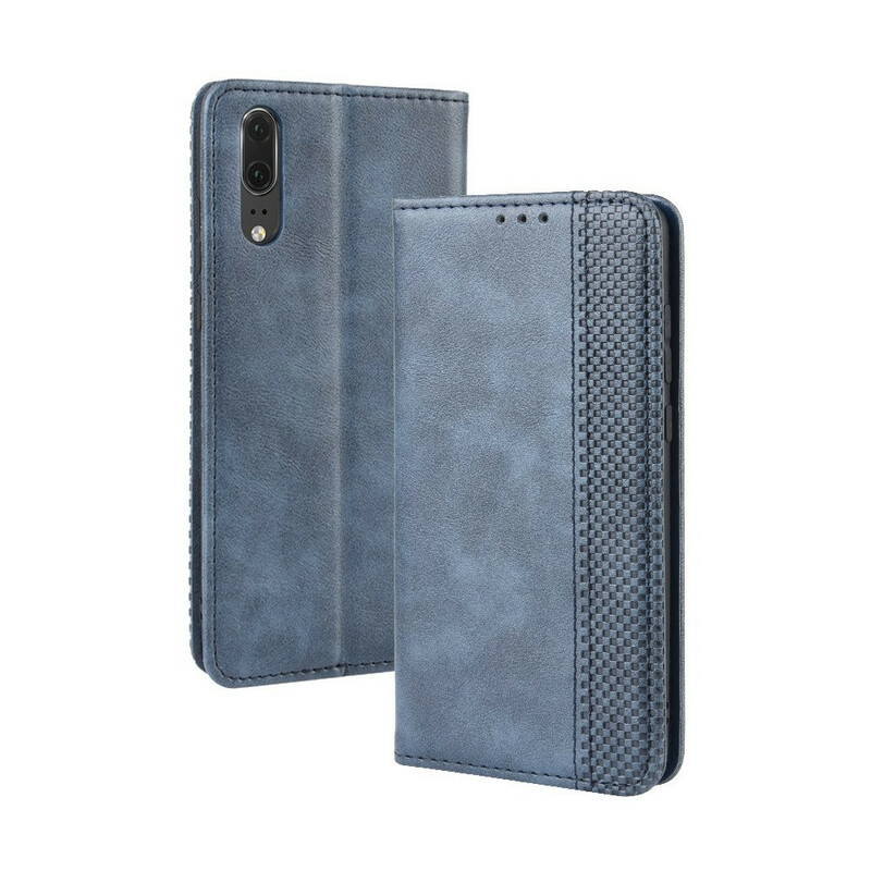 Flip Cover Huawei P20 Vintage-Leder-Effekt Stilisiert