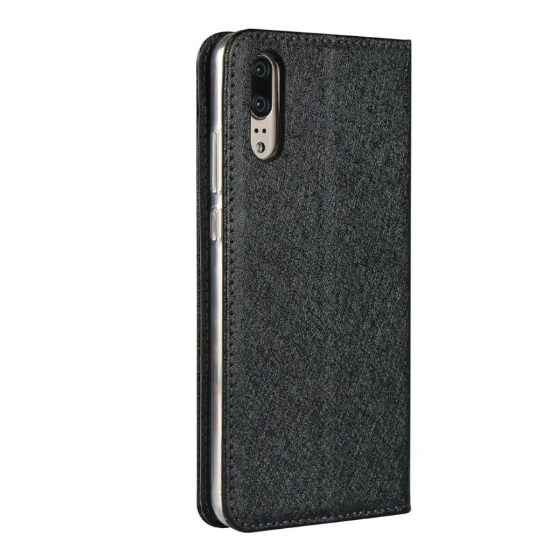 Flip Cover Huawei P20 Style Weiches Leder mit Riemen