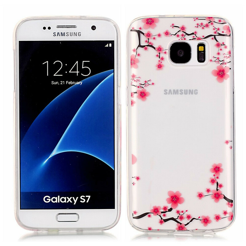 Samsung Galaxy S7 Hülle Blumen Branches