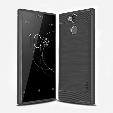 Sony Xperia L2 Kohlefaser Cover Gebürstet MOFI